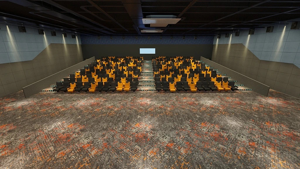Moquette di lusso su misura in nylon e lana per home theatre, da parete a parete. 6