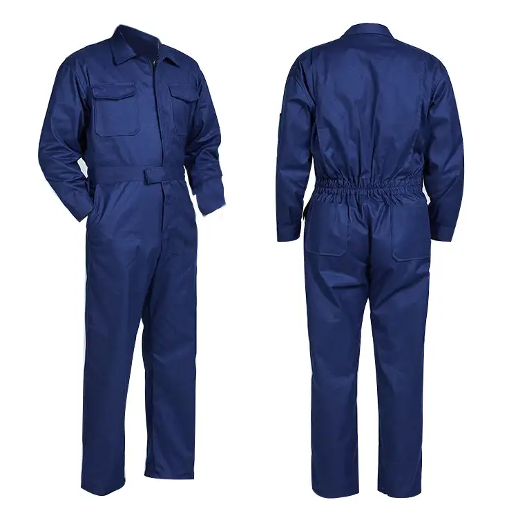 Custom Solid-Color Multi-Pocket Industrial Workwear Coveralls with Professional Protective Features 1