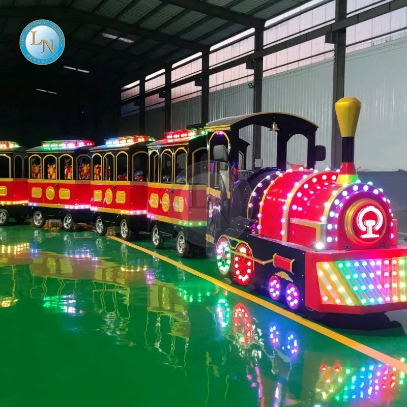 Amusement Park Product Adults Kiddie Electric Tourist Road Big Trackless Train Ride Electric Train For Sale 1