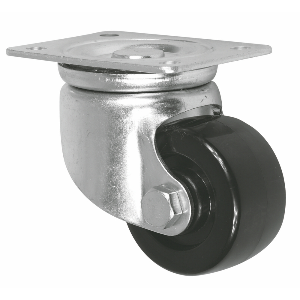 Low Gravity Caster 2 Inch Black Strong Nylon Swivel Caster Wheel 1