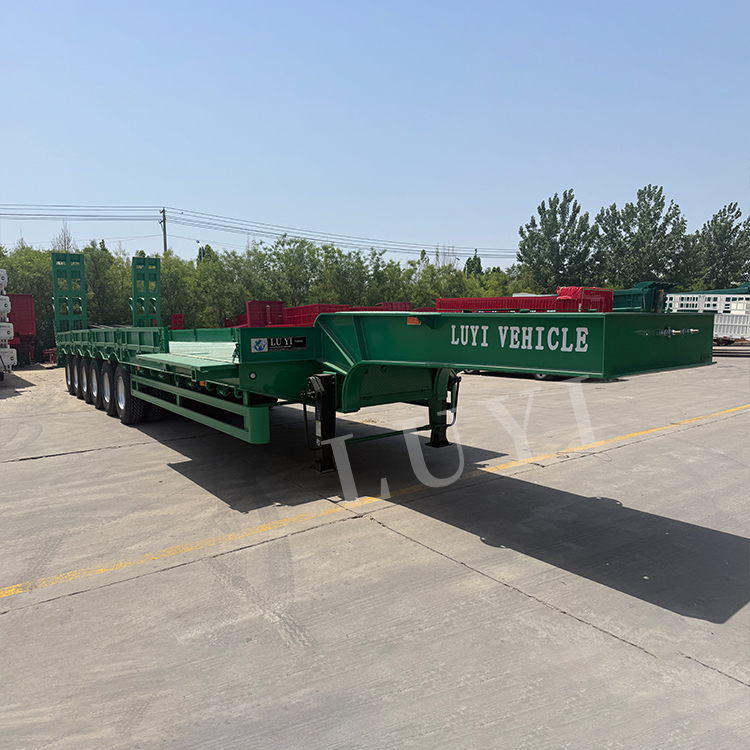 Semi-remorque de la plate-forme Low 60Ton 80ton 100ton | Luyi 5