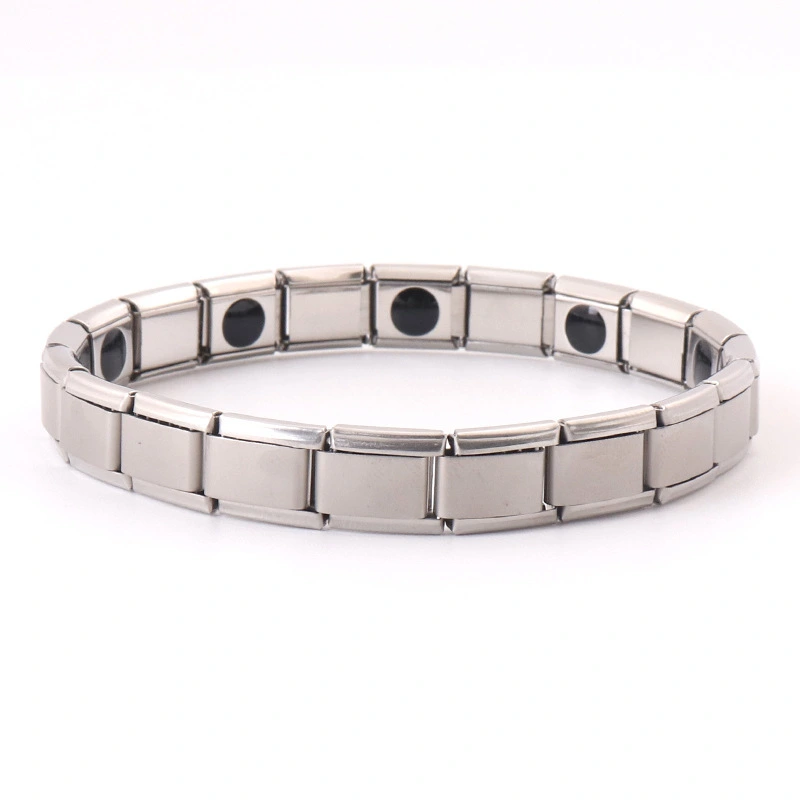 Hot Selling Stainless Steel Silver Bracelet Titanium Steel Italian Charms Jewelry Energy Bracelet Jewelry 1