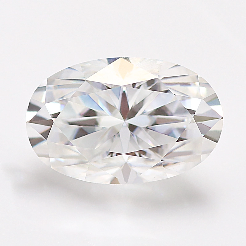 Def White Elongated Oval Cut Moissanite For Ring Making 1