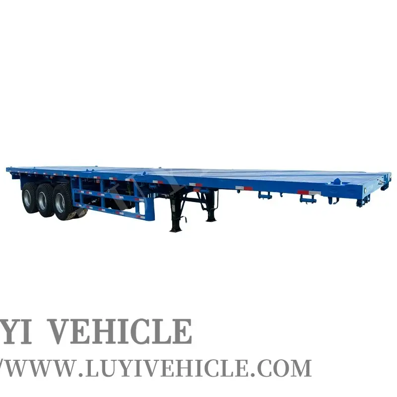 3 Axles 40ft Flatbed Transportation Semi-trailer 1
