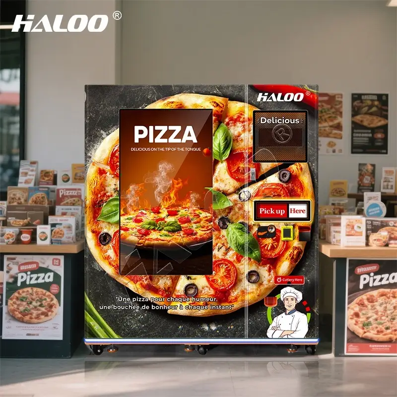 آلة بيع البيتزا الساخنة المخصصة بالجملة ذات الخدمة الذاتية، آلة صنع البيتزا الأوتوماتيكية بالكامل، آلة بيع البيتزا 1