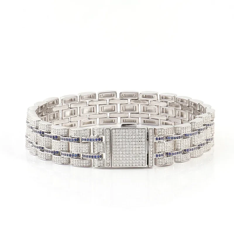 Hot Sale Wholesale Customized 8mm Width Moissanite Tennis Chain Cuban Link Chain Vvs And Bracelet 1