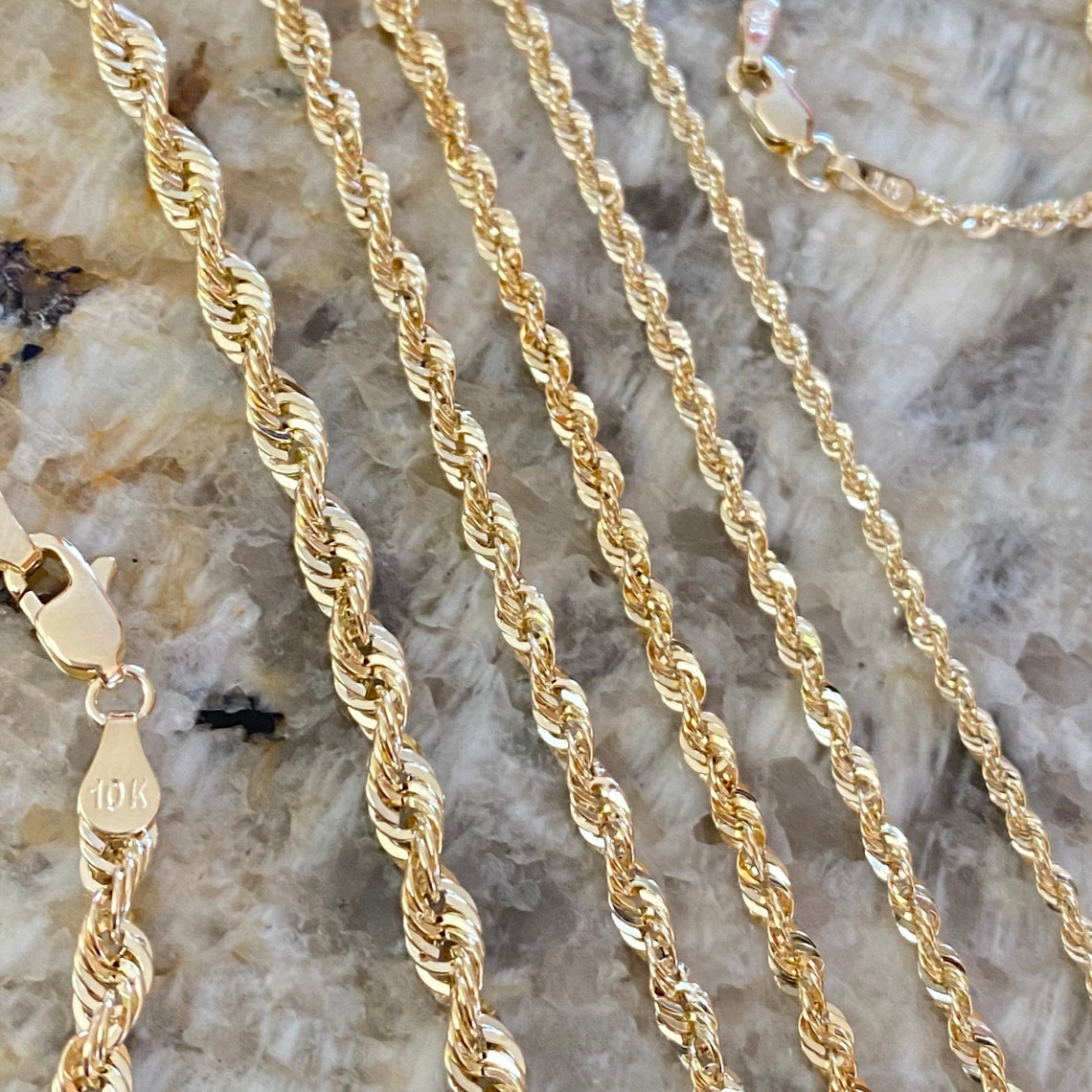 Wholesale Hip Hop Gold Hollow Rope Chain Rope Chain Au750 18k Solid Gold Wholesale 18k Gold Necklace Rope Chain 1