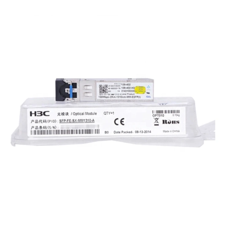 SFP-FE-SX-MM1310-A ​​0231A320 Модуль трансивера Оптический модуль SFP 100M/155M Многомодовый модуль (1310 нм 2 км LC) для H3C 1
