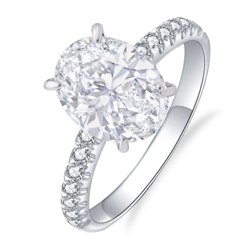 Dvvs1 2ct Oval Cut Custom 14k Gold Lab Grown Diamond Ring Lab Grown Diamond Gia Certified 18k White Gold Ring 1