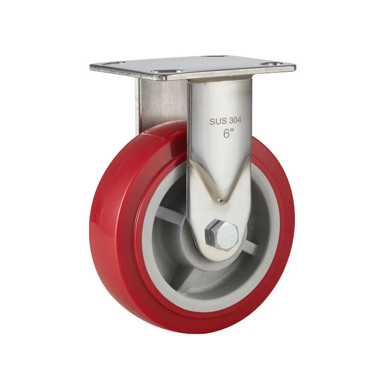 Oem Customized High Strength Stainless Steel 304 Caster Wheels Double Ball Bearing Rigid Caster Wheel 1