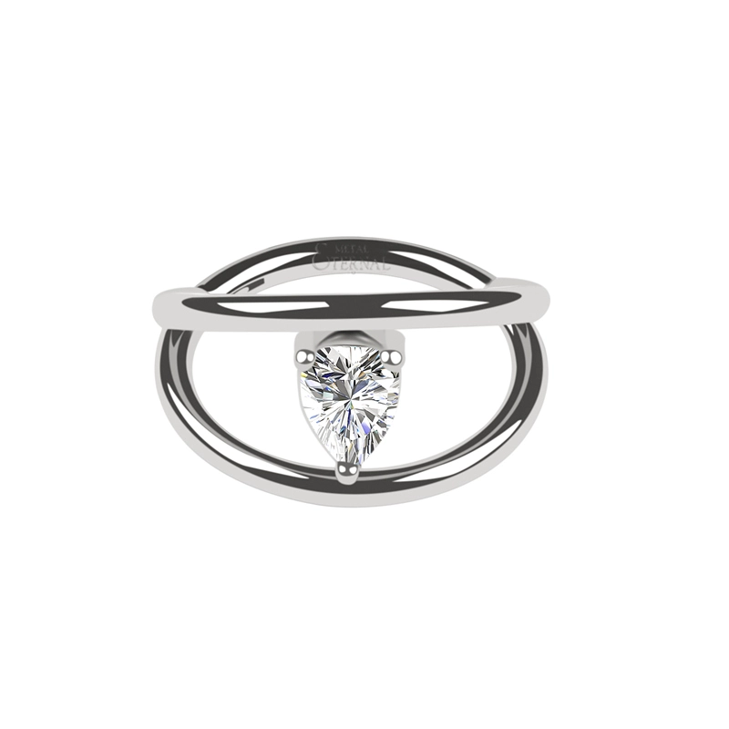 Eternal Astm F136 Titanio Implant Grade 2 Stack Tear Zirconia Hinged Segment Clicker Piercing Earring 1