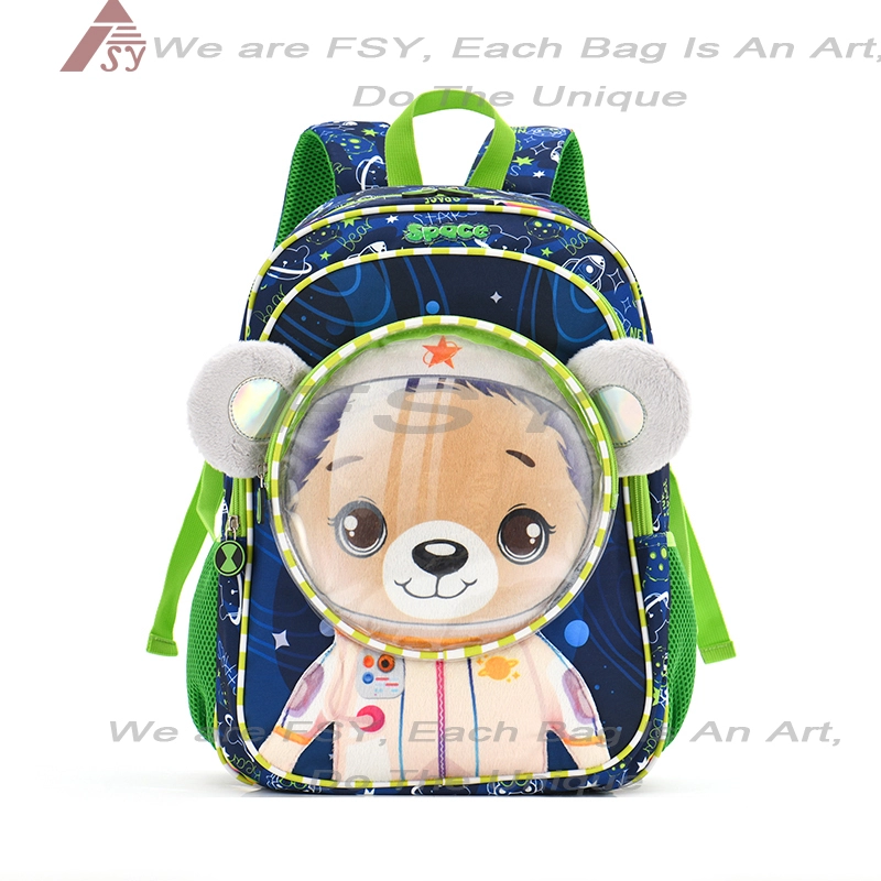 New Arrival Boy's Cartoon Animals School Bags Primary Student Backpack Kids Book Bag Zipper Custom Logo 1
