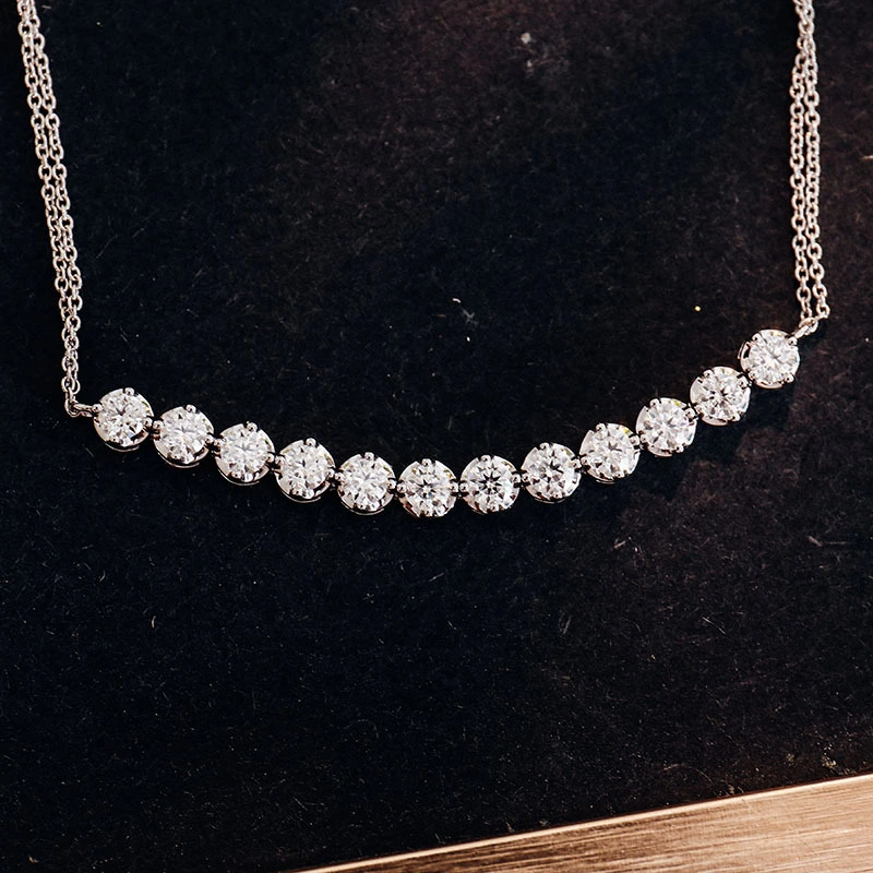 Bracelet de verrouillage 10K 2023 Nouveau 3 mm Round H & Un bracelet en diamant Moisanite Personnalisation de bijoux pour femmes 1