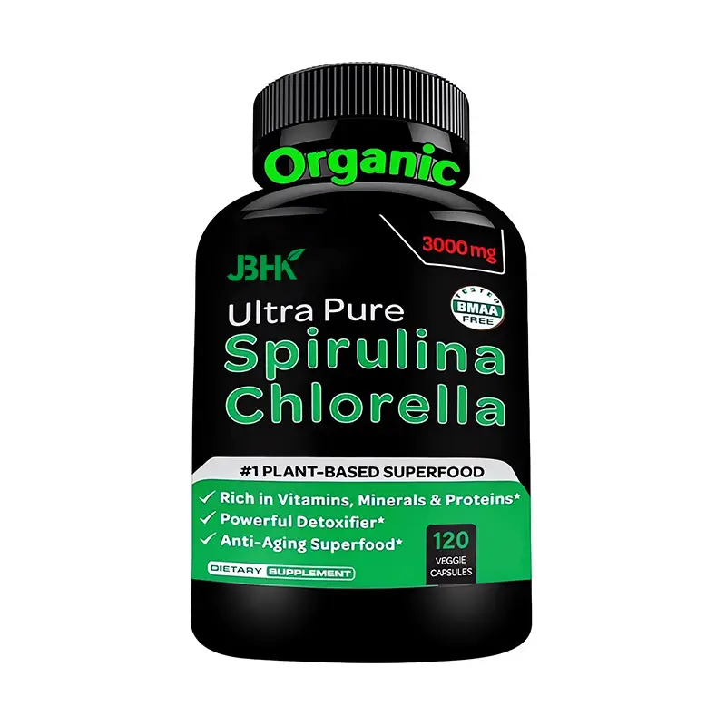 OEM Ultra-Pure Organic Spirulina 99% Capsules Energy&Immune 1