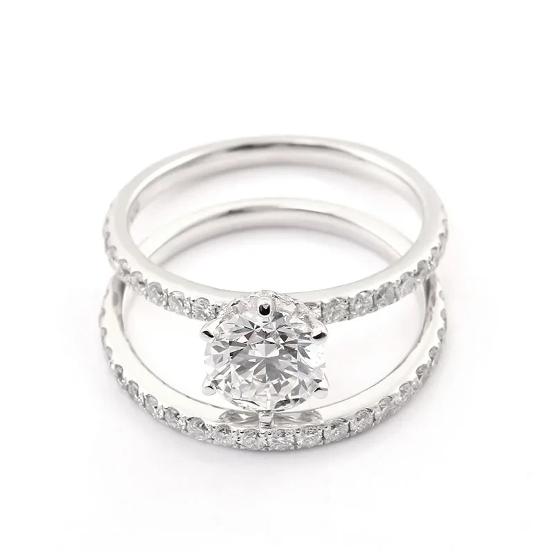 Custom Fine Jewelry 18k 14k 10k Solid Gold Ring Lab Grown Diamond Classic Style Ring Wedding Ring For Women Men 1