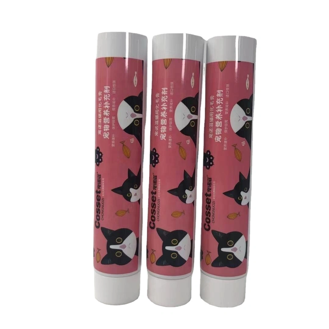 120g Aluminum Plastic Pet Nutrition Paste Food Grade Round Shape Food Packaging Tube 1