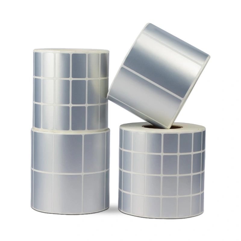 Waterproof Matte Silver PET/PVC/Polyester TT Barcode Labels 1
