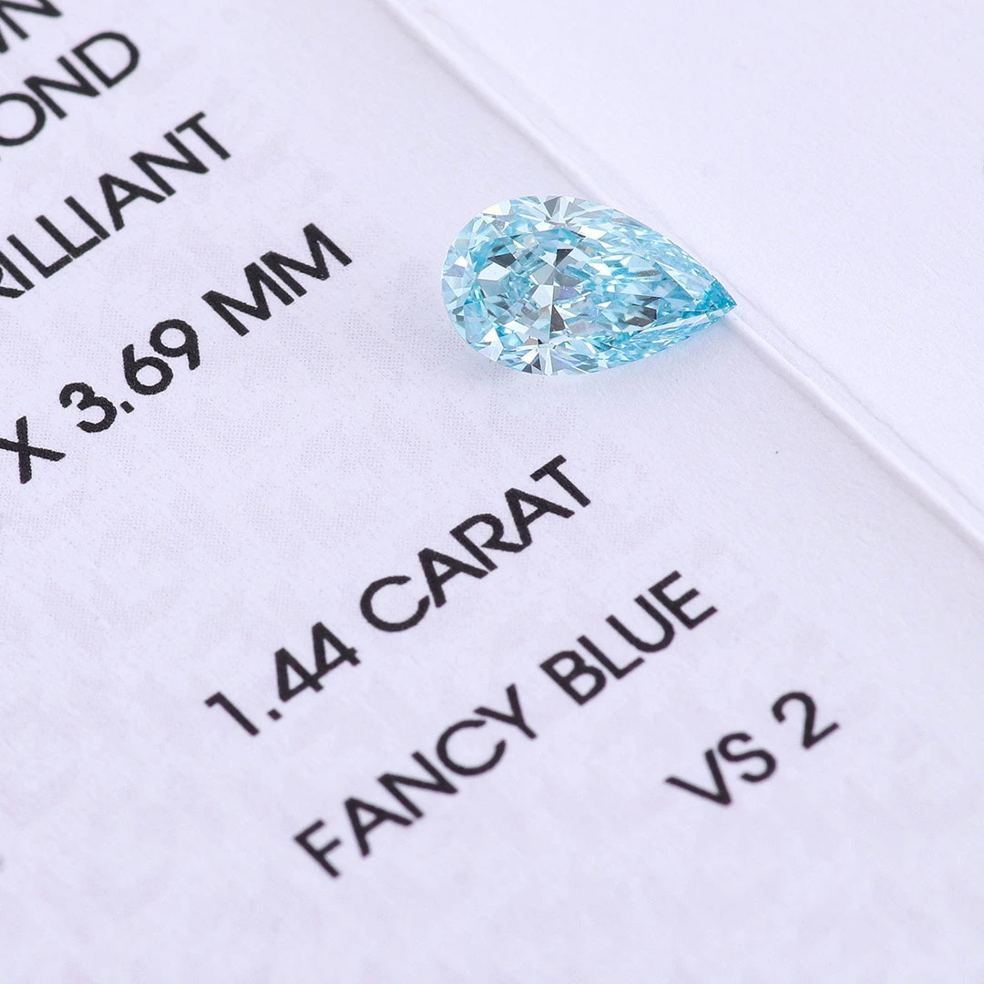 Discount Lab Diamonds Wholesale Price Fancy Color Blue Cvd Diamond Lab Grown Diamond For Fine Jewelry Wedding Ring 1