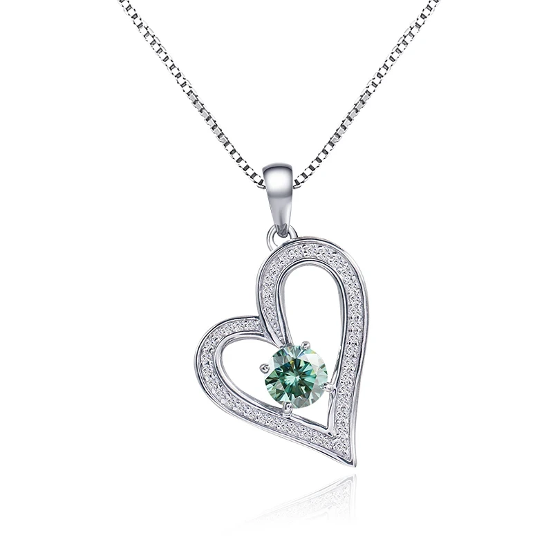 Collier pendentif en argent sterling charmant 925 Sterling Silver avec cadeau de Blue Moisanite Handy 1