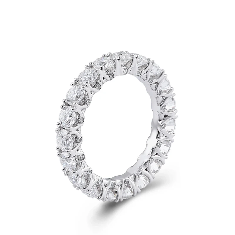 Customized Gifted Full Cvd Diamond Moroccan Style 18k Real Gold Wedding Ring Ring For Woman 1