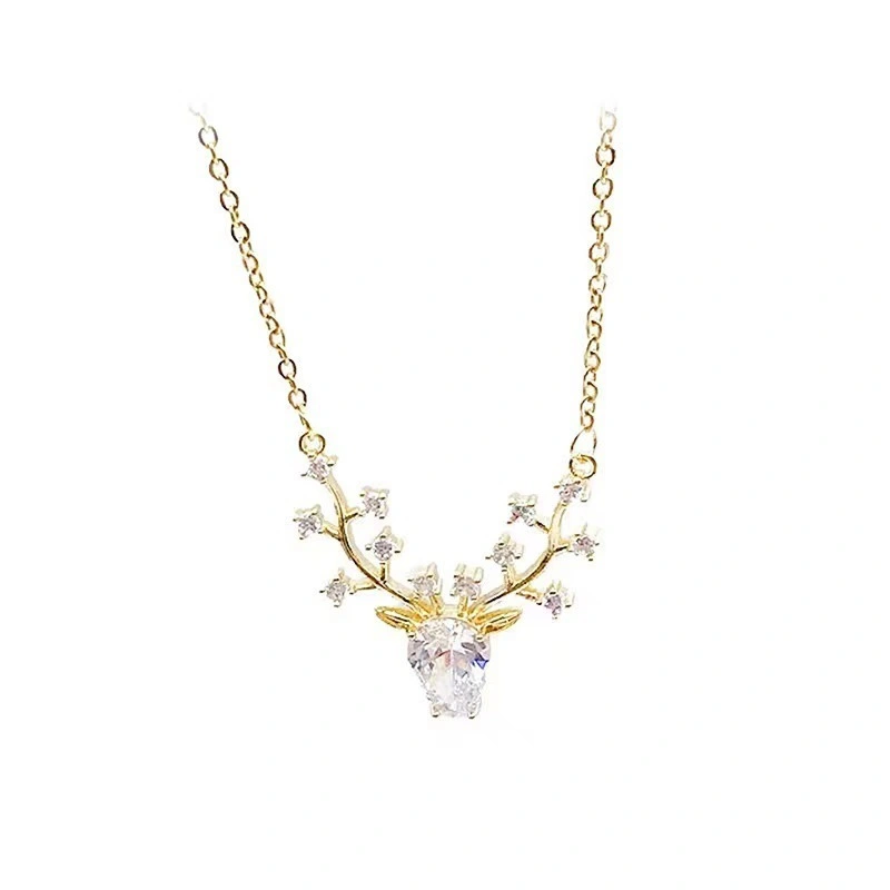 Deer Head Necklace For Women Versatile Unique Design Ins Style 1