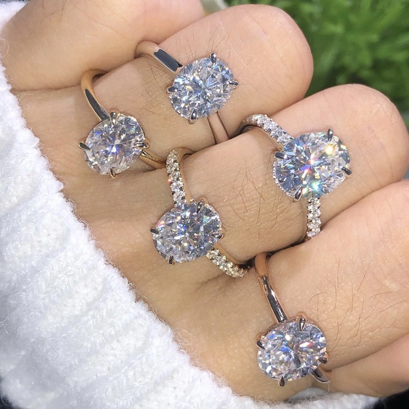 2ct Oval Cut Diamond Wholesale Ring Deliver Worldwide White Gold 14k/18k Moissanite Engagement Ring 1