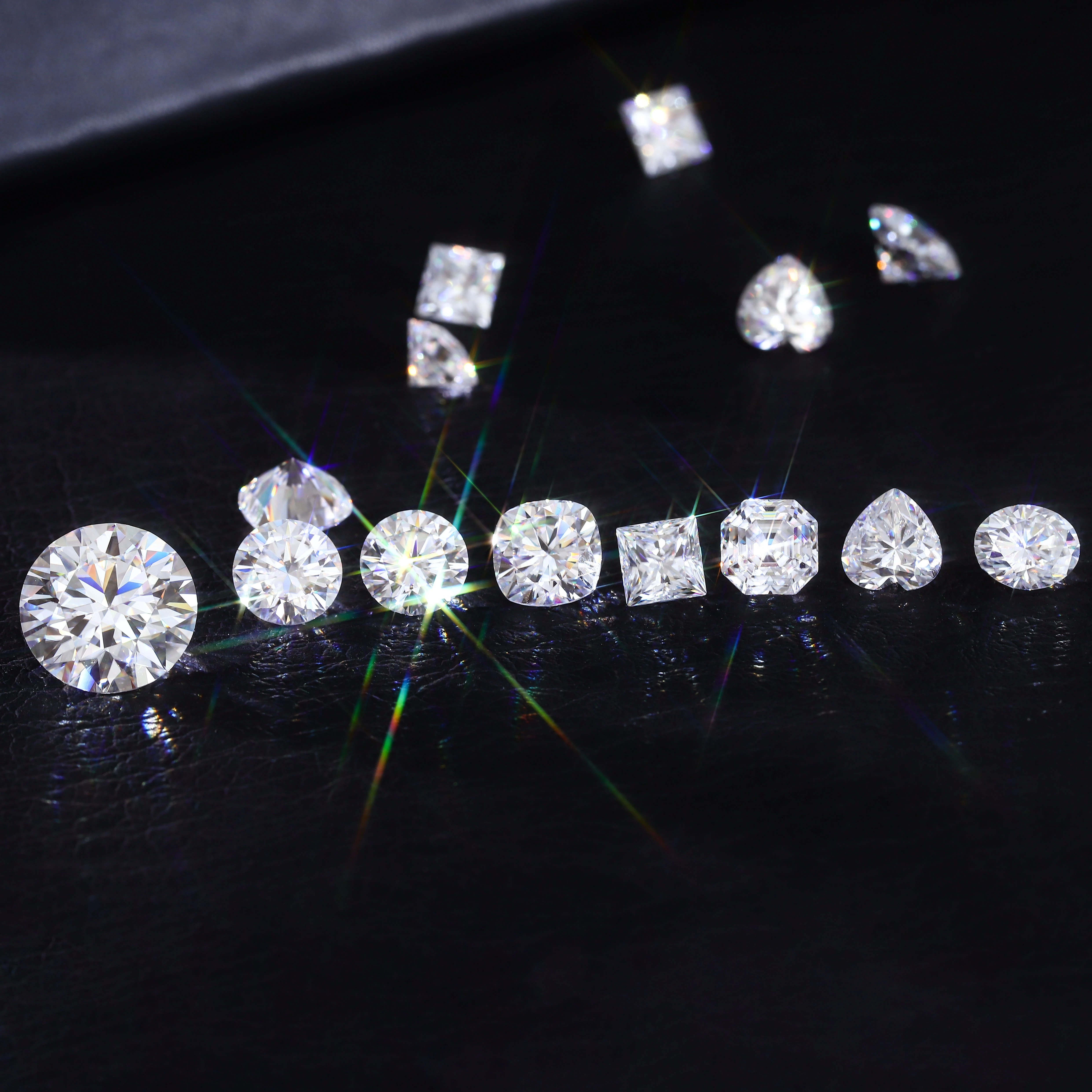 0.1ct-10ct High Clarity Mossan Loose Diamond White Vvs1 Moissanite Stone China Manufacturer Gra Loose Moissanite 1