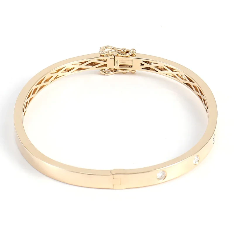 10K / 14K / 18K Gold plaqué et réel Bijoux de luxe en or Bijoux Moisanite Classic Fashion Fashion Bijoux Gold Bracelets 1