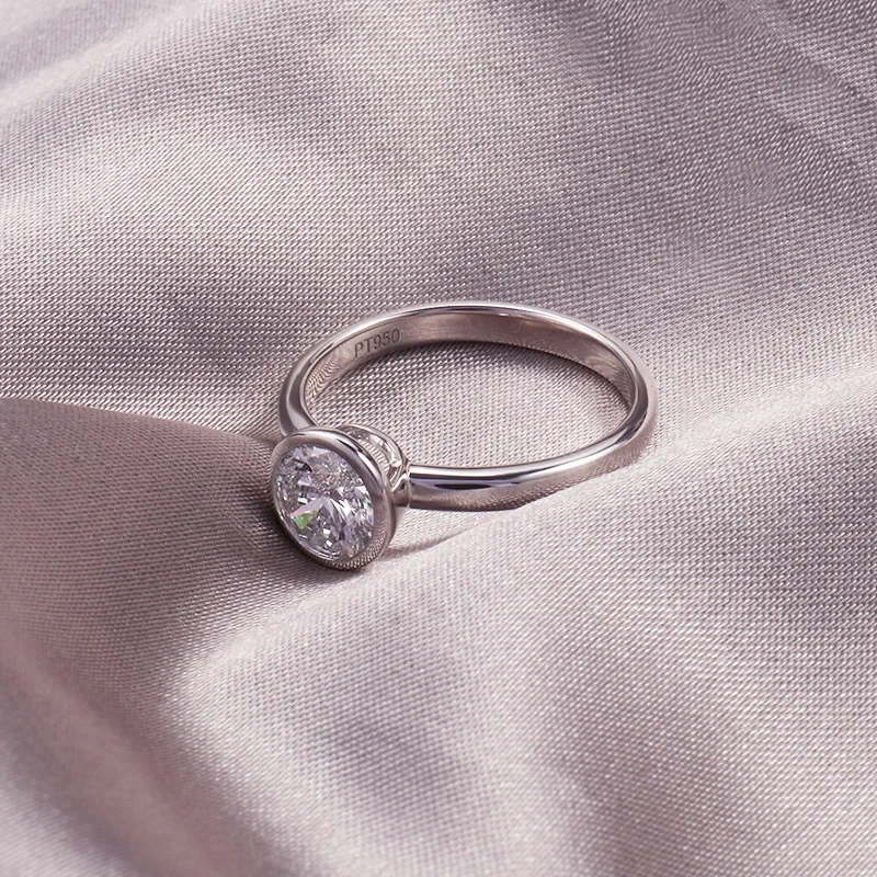 Anillo de moissanita de 2 quilates para mujer, oro de 10 quilates, joyería fina, venta al por mayor 1