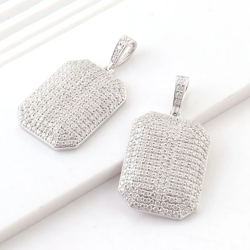 New Jewelry Pass Tester High Quality Hip Hop Moissanite Pendant S925 Sterling Gra Certificated Custom Pendant Moissanite Pendant 1