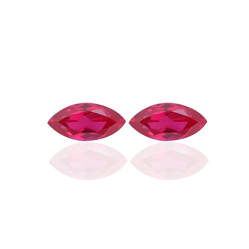 2021 Mass Marquise Cut Certified Loose Lab Red Ruby Stones Wholesale From China Manufacture 1