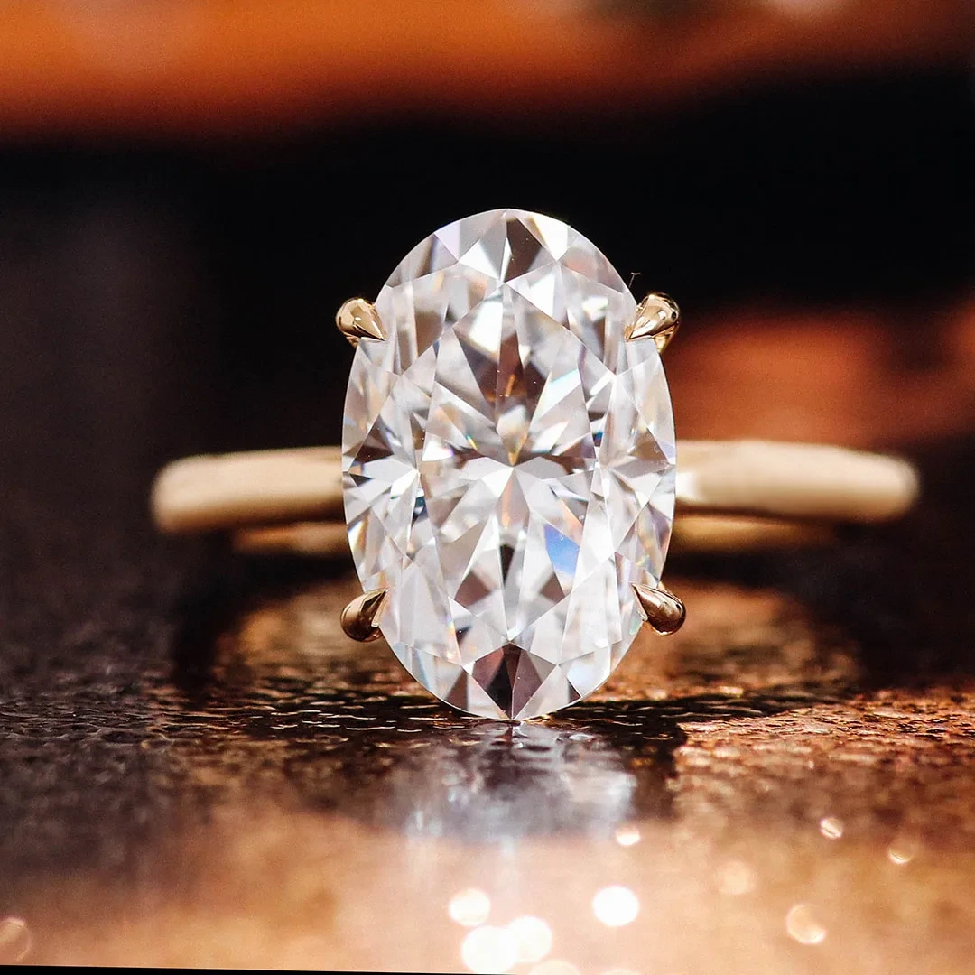 Certificat GRA de haute qualité de haute qualité 10k 14K 18k Solide réel réalité Moisanite Diamond Engagement Ring pour les femmes 1