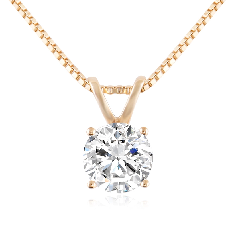 Collier de mode pour femmes pour filles 925Silver Box Chain Bijoux Gifts Yellow Gold Caja Joyeria 1