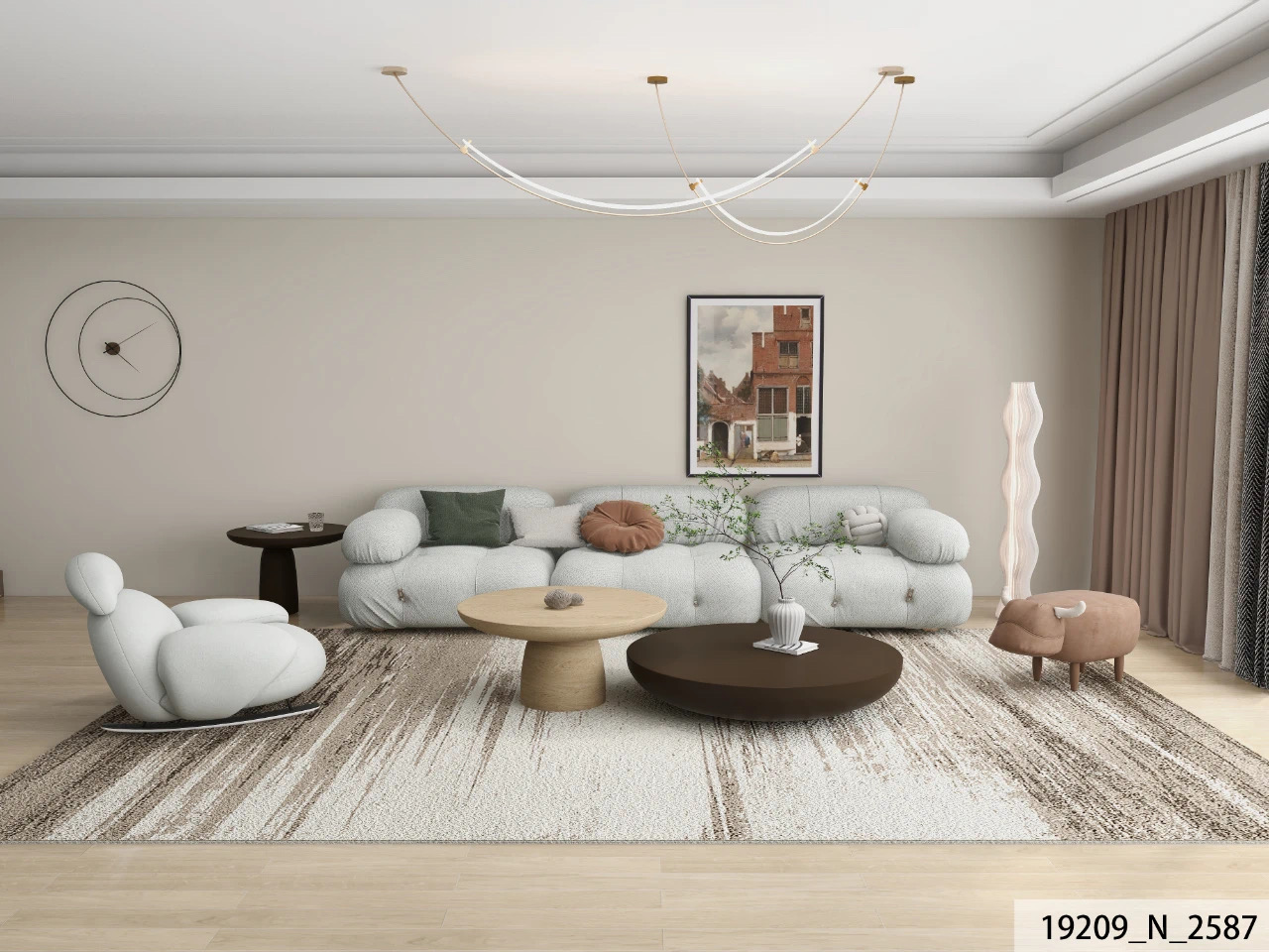Tappeti su misura in lana Comfort per soggiorno - Stile Axminster 1
