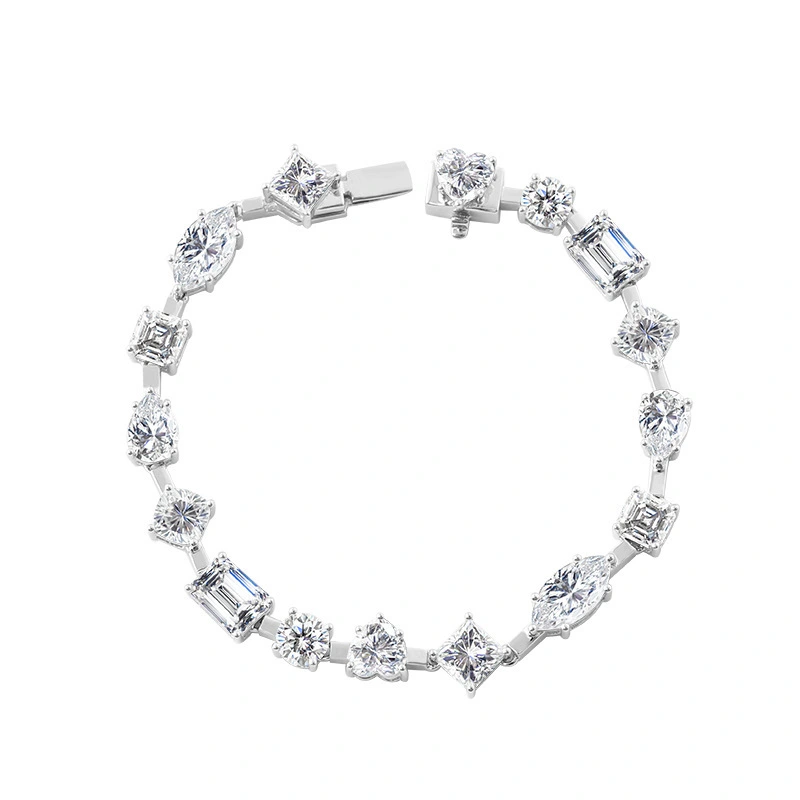 Custom Bracelet 8.753ct 18k Plated Lab Diamond Tennis Bracelet Trendy Jewelry For Gift Parties Or Weddings 1