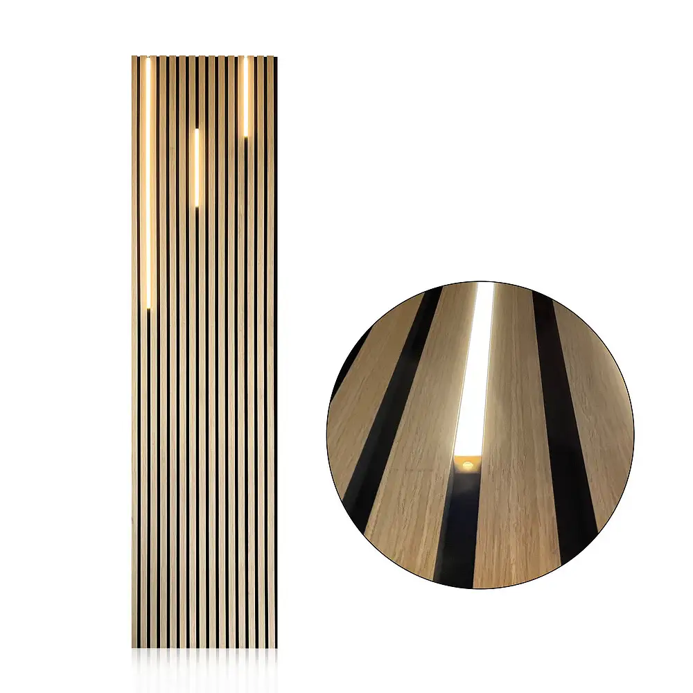 פאנלים אטומים לרעש מעץ מצופה PVC מרוכב לתקרה דקורטיבית לקיר 1