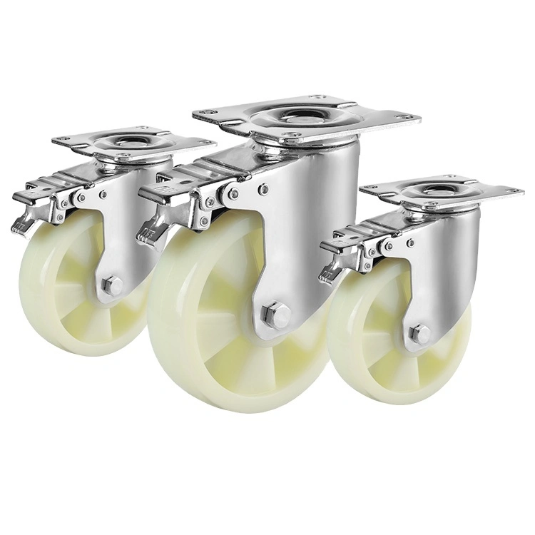 Wholesale Mid Heavy Duty Swivel Wheel Pp Industrial 3 Inch Caster Wheel With Brake 1