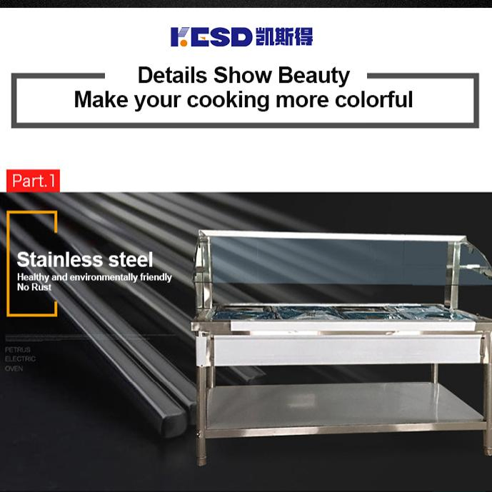 Fournisseur de table buffet plus réchauffeur de nourriture commerciale