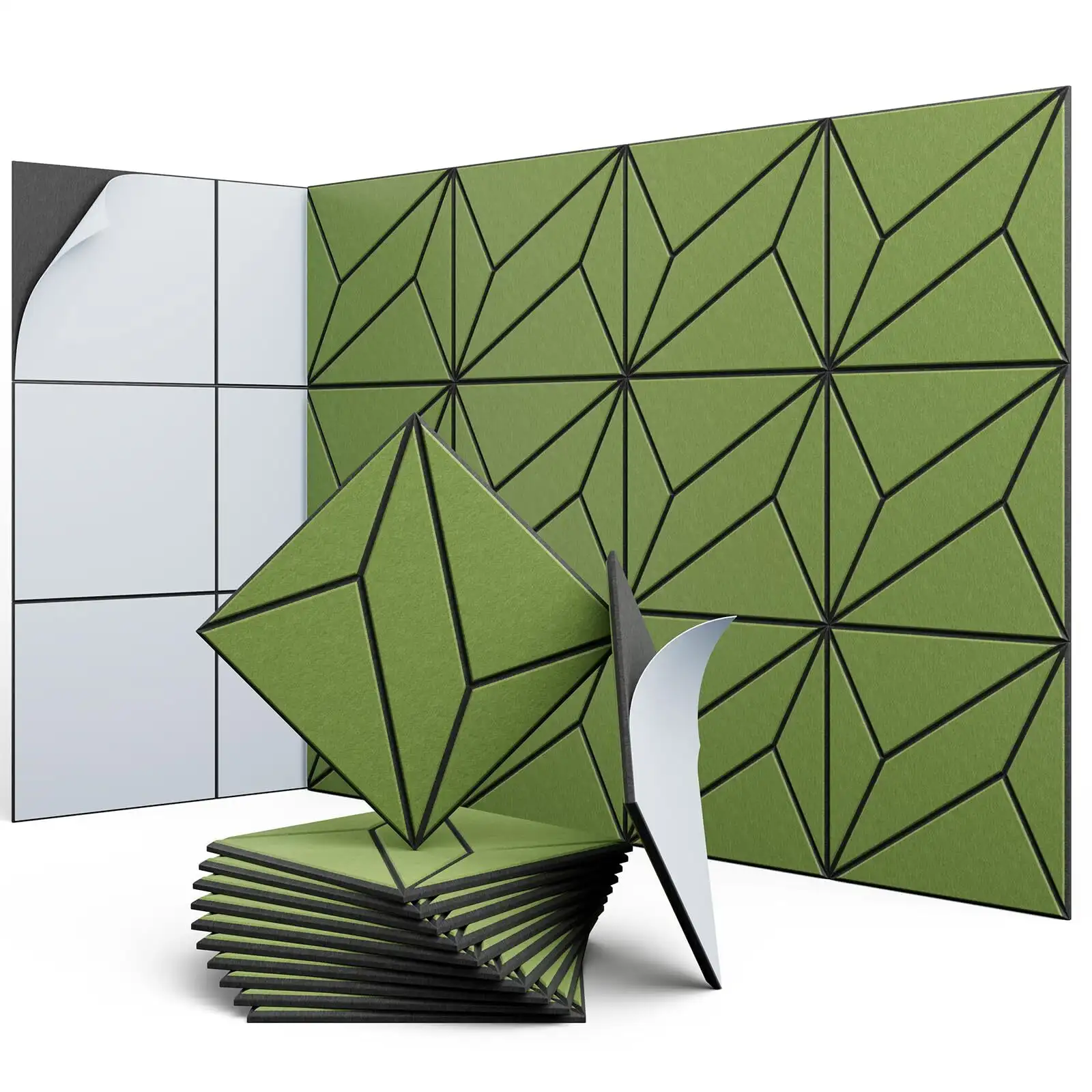 Painéil Bhalla Fuaimiúla Ionsúiteacha Fuaime PET Athchúrsáilte – Painéil Fuaimiúla Poileistear 1