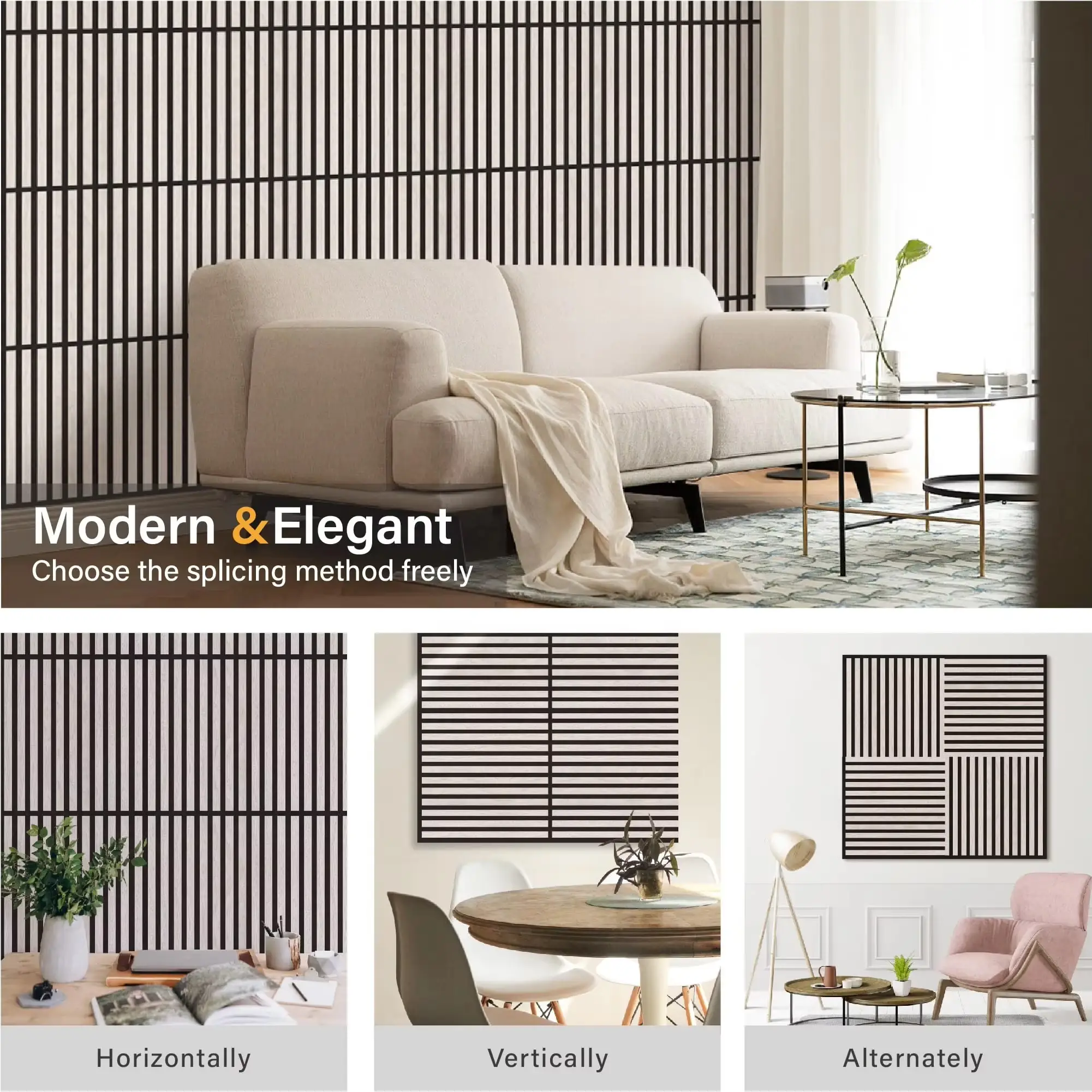 Akupanel Wood Fiber Acoustic Slat Wall Veneer Panel for Interior Half Wall 1