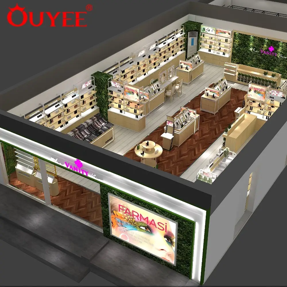 Mobiliário expositor para lojas de cosméticos, showrooms e lojas de maquiagem. 1