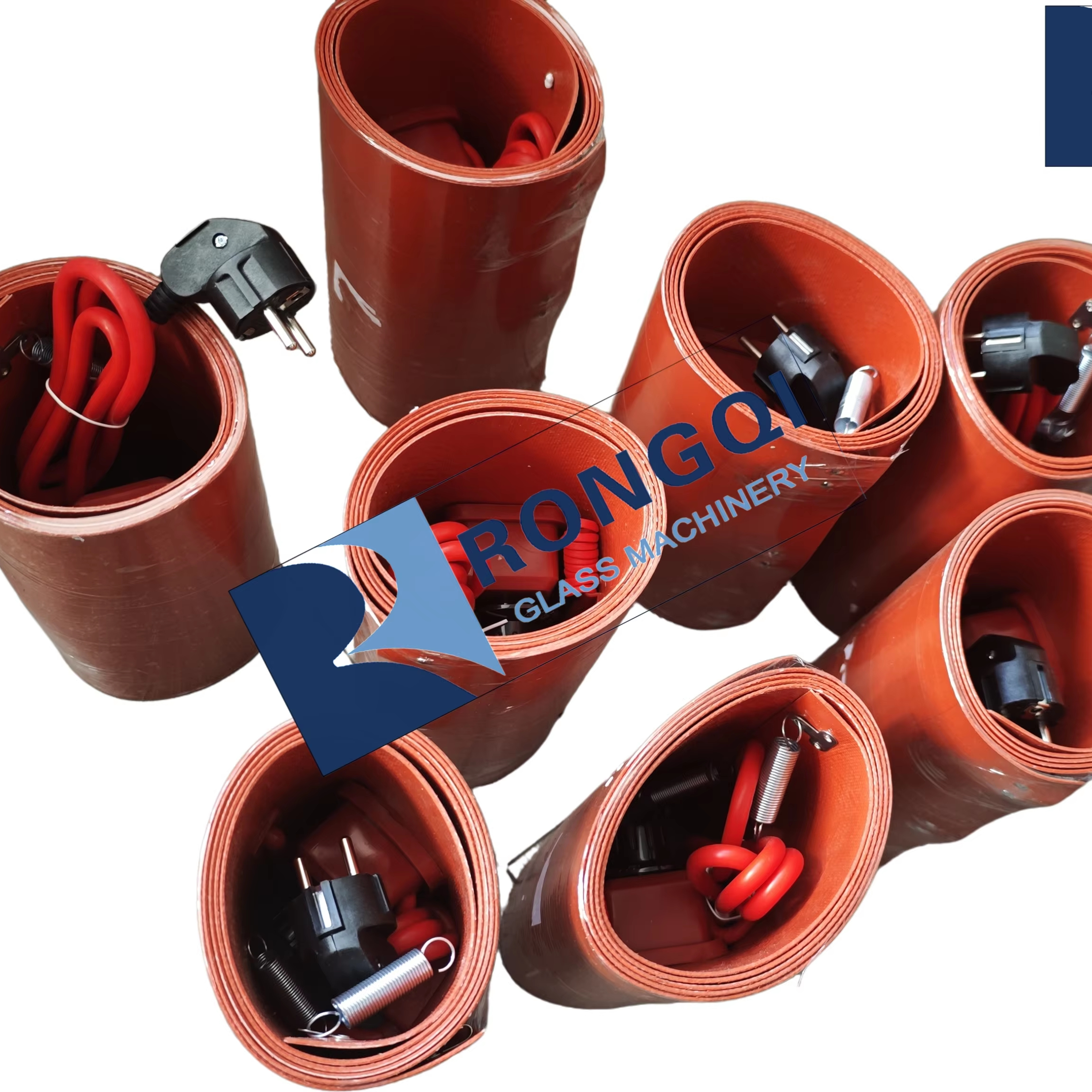 Adjustable Silicone Rubber Barrel Heater Belt With Temperature Control For Industrial Drums 1