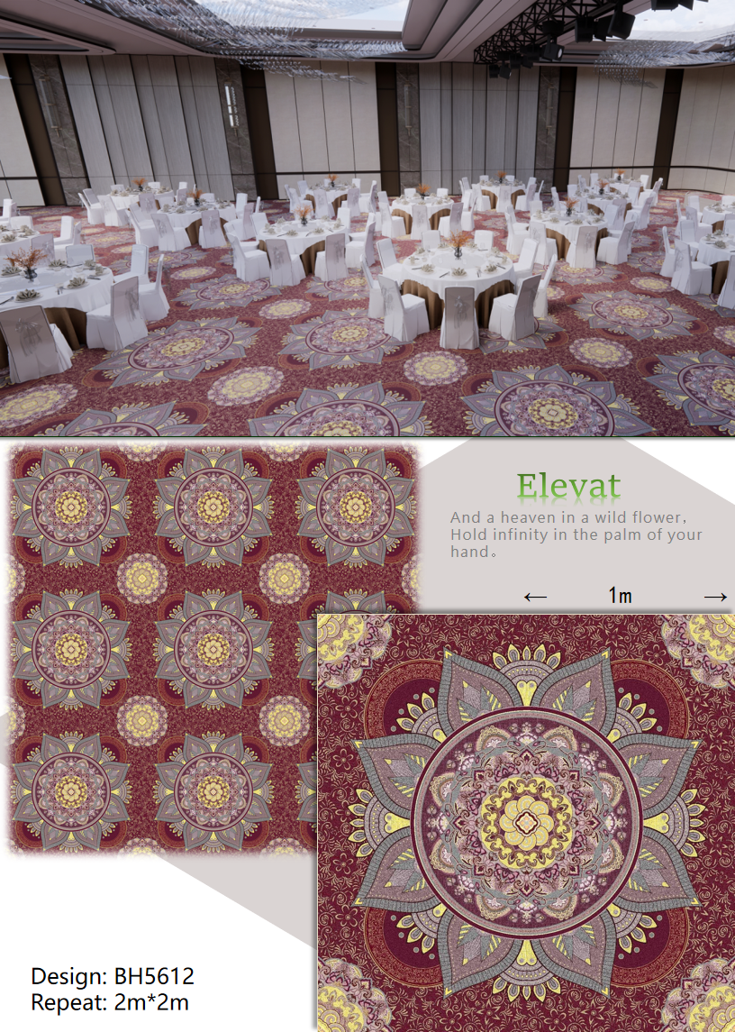 Piastrelle di moquette in nylon ecocompatibili 50x50 su misura per scale 5