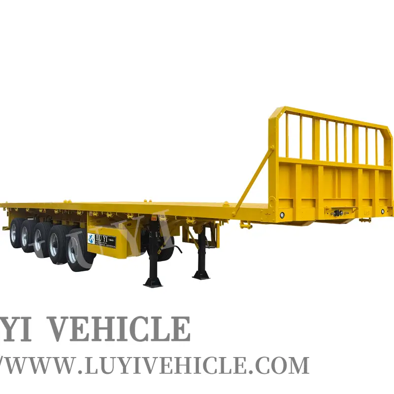 LUYI 5-Axis Flatbed Semi Truck Container Trailer 1