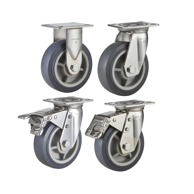 4568 Tpr Heavy Duty Casters Hand Trolley Industrial Castor Wheels Heavy Duty Caster Wheels 1