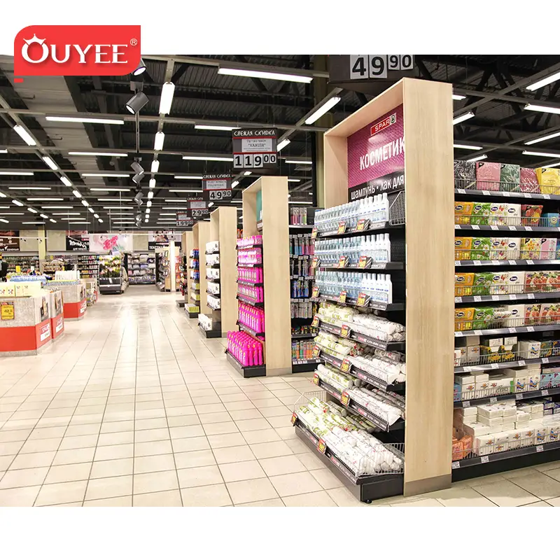 Supermarkt- und Lebensmittelgeschäftmöbel mit Obst- und Gemüseauslageregalen 1