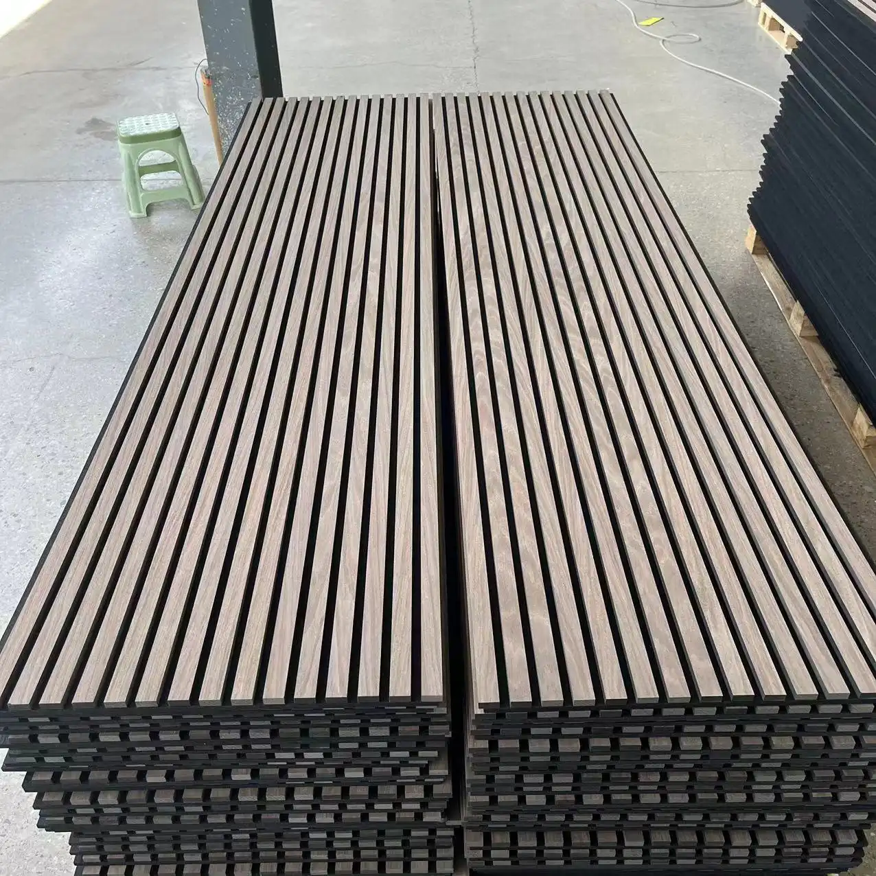 China Factory Soundproof MDF Acoustic Walnut Wood Slat Wall Panels 1