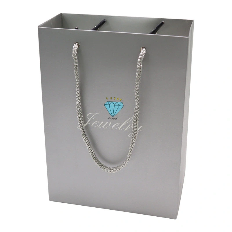 印刷されたカスタムデザインのロゴ紙袋ジュエリー梱包袋 1