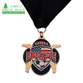 Medallas de la Copa de Fútbol Americano Liberty personalizadas de alta calidad, con esmalte duro, epoxi y cobre, con cinta, a un precio económico en China. 1
