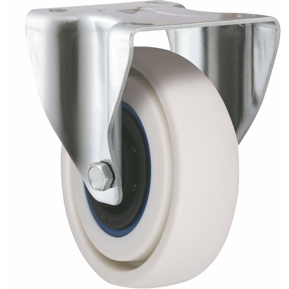 Best Selling 4inch 5inch Elastic Rubber And Nylon Single Ball Bearing Bearing Rigid Medium Heavy Duty Casters 1